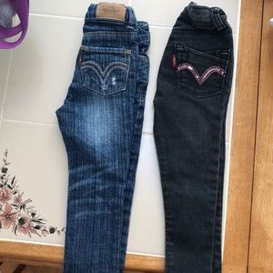 Two pairs of girls Levi’s jeans